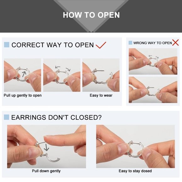 Certified 3ct. t.w. Moissanite Diamond 2cm Huggie Hoop Earrings NEW - Picture 5 of 16